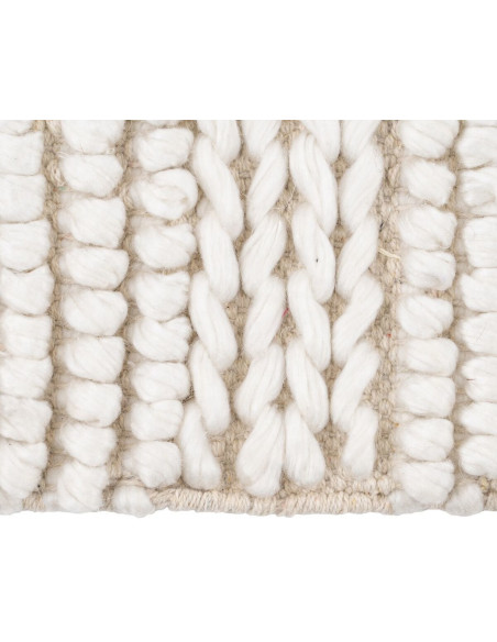 Tapis Moderne XL Rectangulaire 160x230 en Coton Laine Polyester Blanc crème Matti - 4
