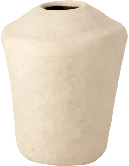 Vase Jarre XL Chad Hauteur 60 cm en Papier maché Blanc - 1