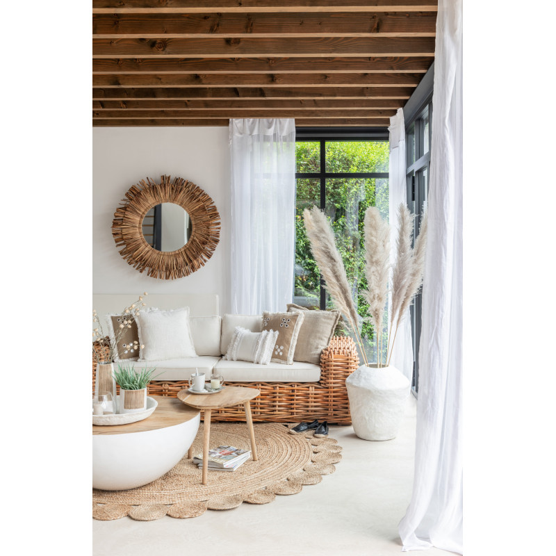 Vase Jarre XL Chad Hauteur 60 cm en Papier maché Blanc - 4