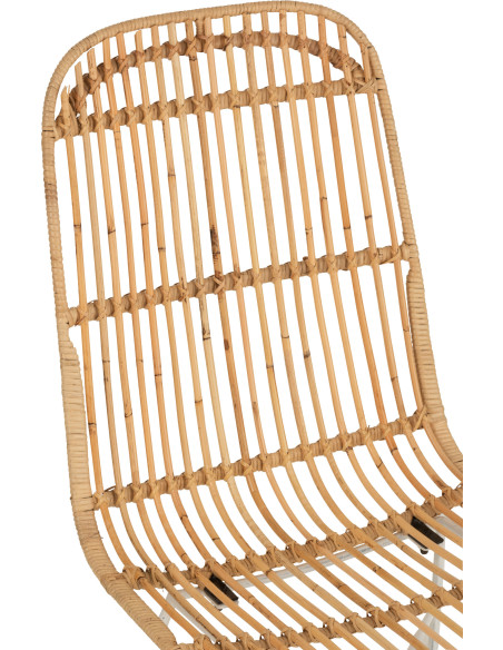 Chaise Ema en Rotin Naturel Métal Blanc - 8