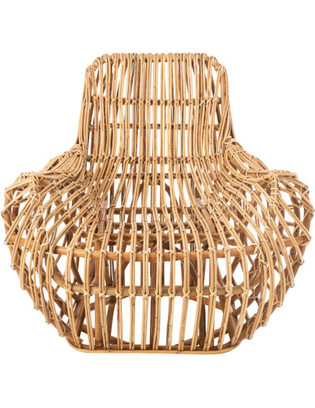 Fauteuil Rond Ana en Rotin Naturel - 3
