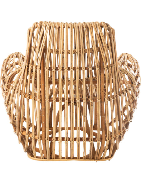 Fauteuil Rond Ana en Rotin Naturel - 5