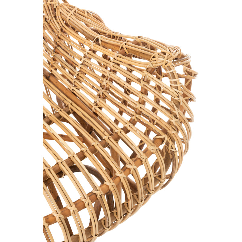 Fauteuil Rond Ana en Rotin Naturel - 7
