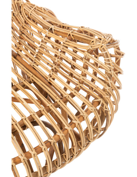 Fauteuil Rond Ana en Rotin Naturel - 7