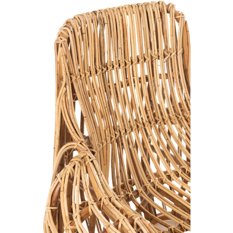 Fauteuil Rond Ana en Rotin Naturel - 8