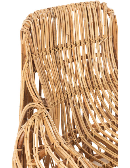 Fauteuil Rond Ana en Rotin Naturel - 8