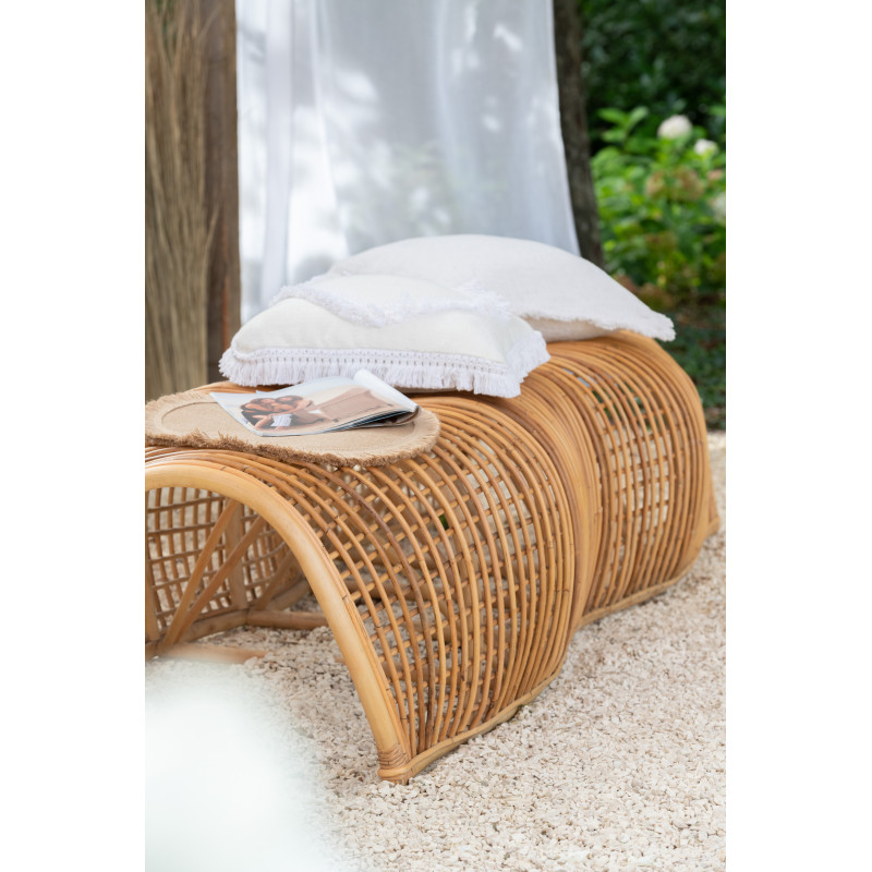 Banc 4 places 190 cm Roni en Rotin Naturel - 2