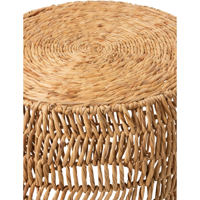 Ensemble table basse 2 tabourets jacinthe d'eau naturelle J-Line - 3