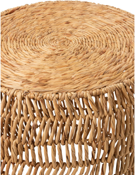 Ensemble table basse 2 tabourets jacinthe d'eau naturelle J-Line - 3