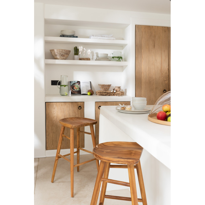 Tabouret de bar Ana en Bois de teck Naturel - 2
