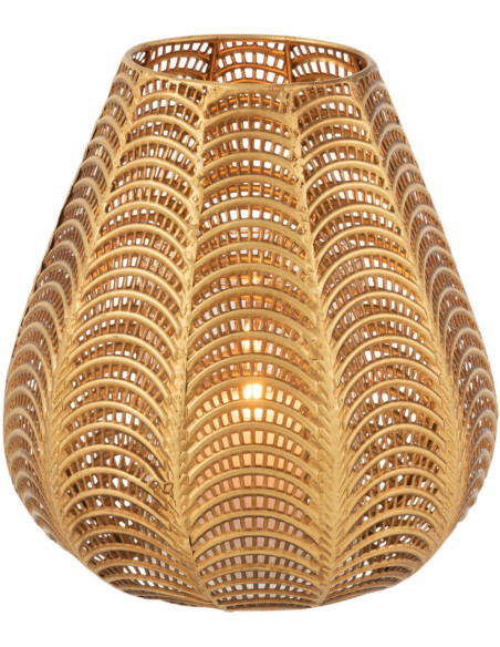 Photophore original Hauteur 25 cm en Métal Doré Gala - 2