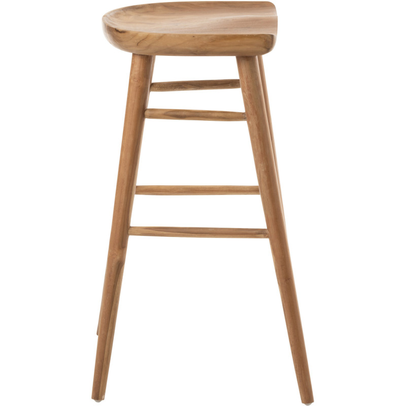 Tabouret de bar Ana en Bois de teck Naturel - 4