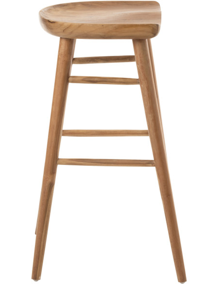Tabouret de bar Ana en Bois de teck Naturel - 4