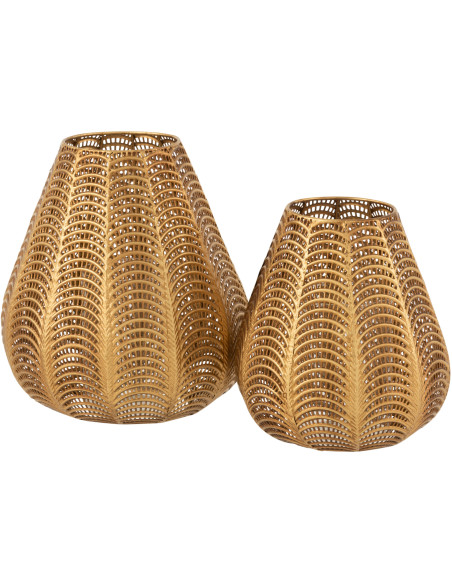 Photophore original Hauteur 31 cm en Métal Doré Gala - 4