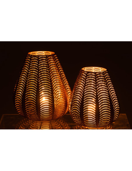 Photophore original Hauteur 31 cm en Métal Doré Gala - 6