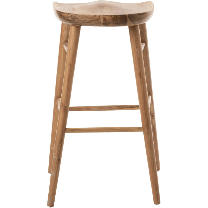 Tabouret de bar Ana en Bois de teck Naturel - 5