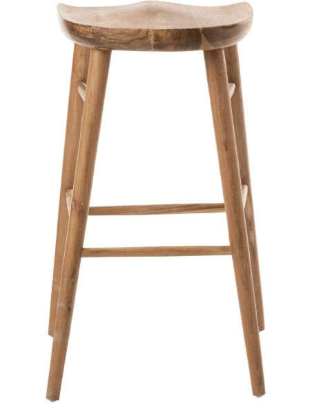 Tabouret de bar Ana en Bois de teck Naturel - 5