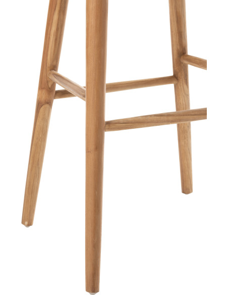 Tabouret de bar Ana en Bois de teck Naturel - 6