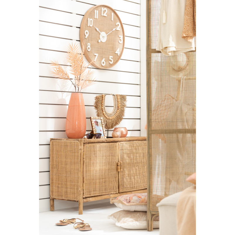 Décoration sur pied Collier de coquillages 45 cm Dora en Jonc de mer Naturel Coton Beige Métal - 4