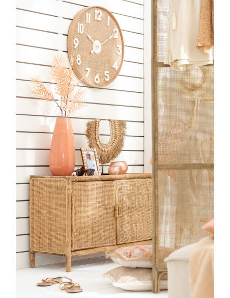 Décoration sur pied Collier de coquillages 45 cm Dora en Jonc de mer Naturel Coton Beige Métal - 4