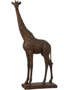 Statue déco XXL Girafe Chika en Résine Marron - 1