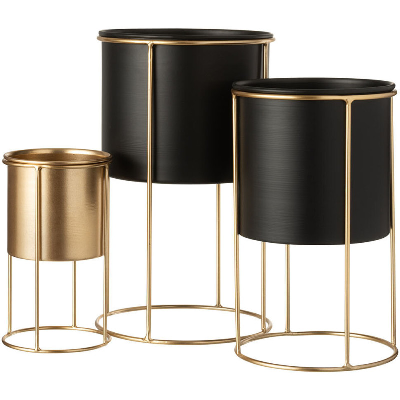 Cache-pot sur pied en Métal Noir Alana Diamètre 18 cm - 5