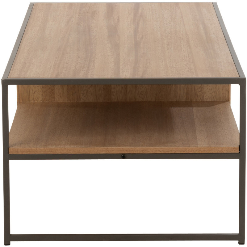 Table basse moderne en bois et métal 120 cm - 4