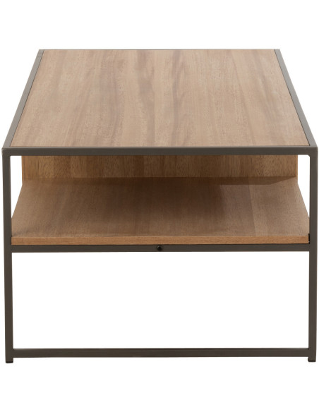 Table basse moderne en bois et métal 120 cm - 4