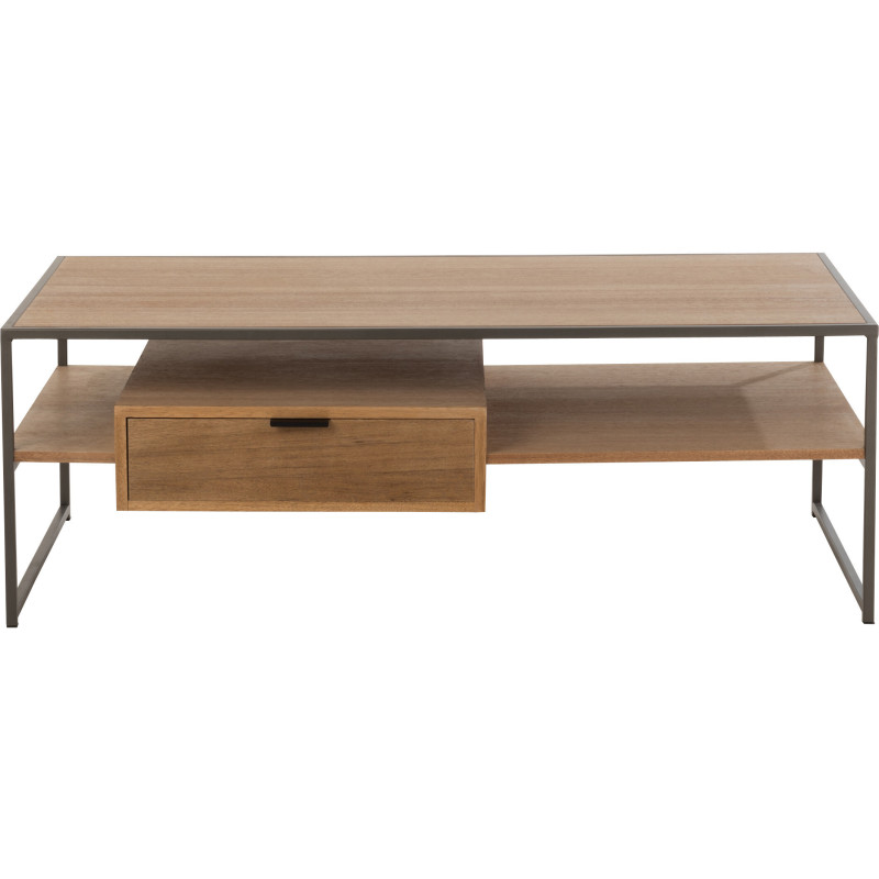 Table basse moderne en bois et métal 120 cm - 5