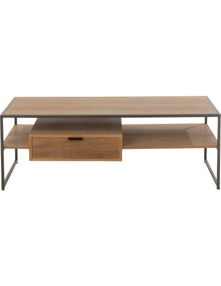 Table basse moderne en bois et métal 120 cm - 5