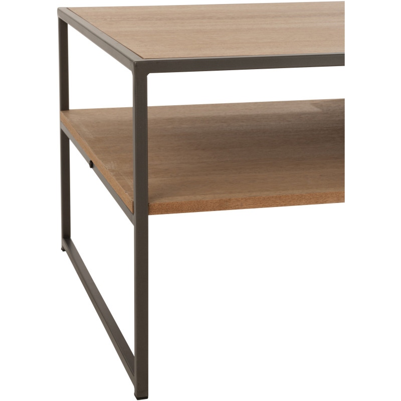 Table basse moderne en bois et métal 120 cm - 6