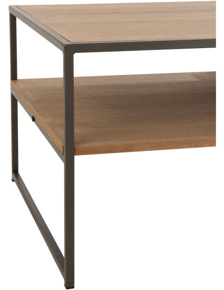 Table basse moderne en bois et métal 120 cm - 6