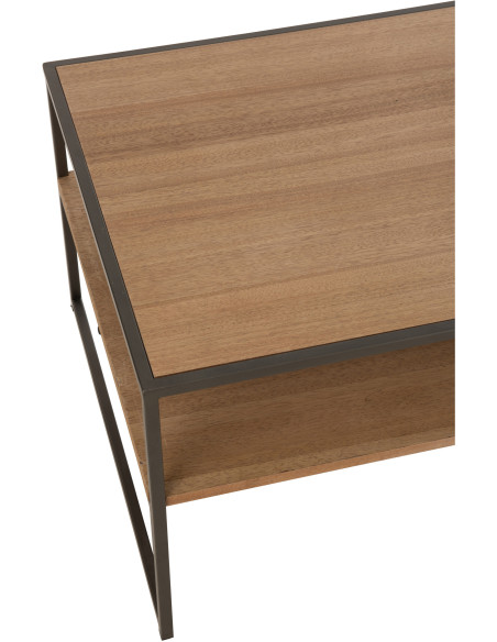 Table basse moderne en bois et métal 120 cm - 7