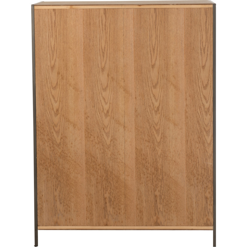 Buffet haut 2 portes 2 tiroirs Spirit en Bois Naturel Métal Noir - 5