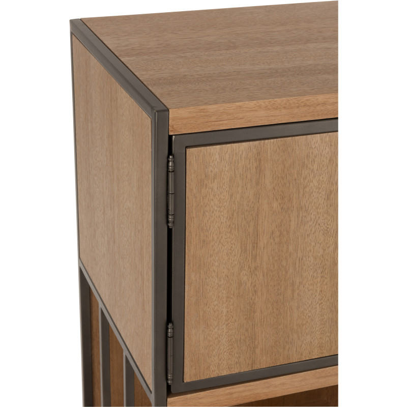 Buffet haut 2 portes 2 tiroirs Spirit en Bois Naturel Métal Noir - 7