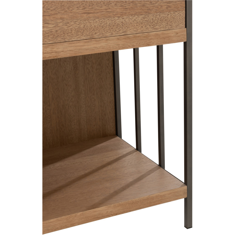 Buffet haut 2 portes 2 tiroirs Spirit en Bois Naturel Métal Noir - 10