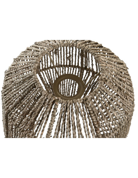 Abat jour balinais pour suspension Diamètre 30 cm en Herbe marine Naturel Pande - 6
