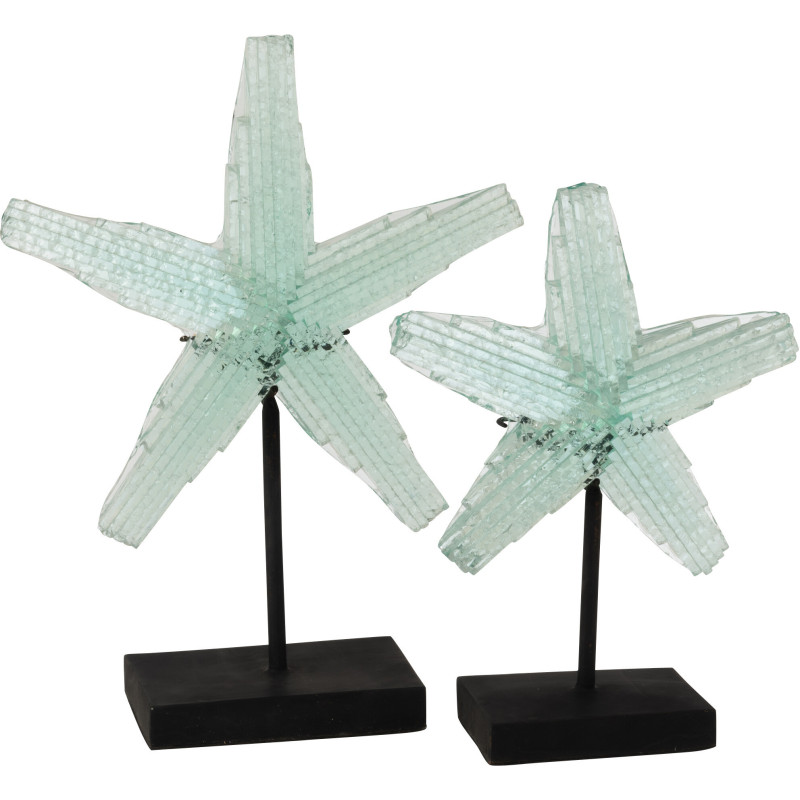 Étoile de Mer en Verre Recyclé Bleu Azur 38 cm - 2