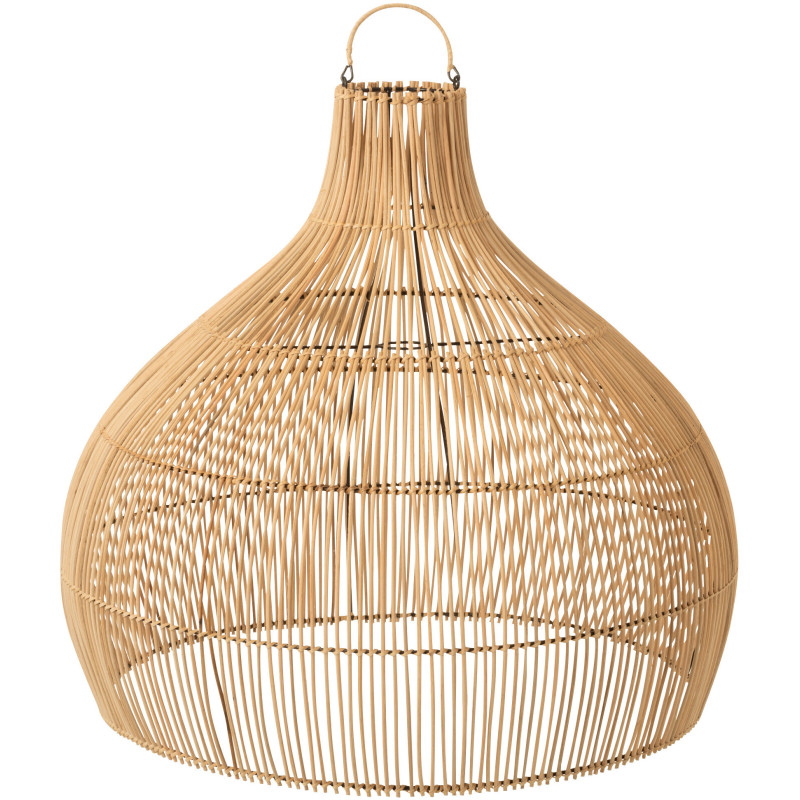 Abat-jour pour suspension Poire Uzoma 80 cm en Rotin Naturel Métal - 1