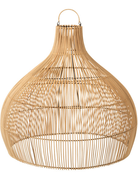 Abat-jour pour suspension Poire Uzoma 80 cm en Rotin Naturel Métal - 1