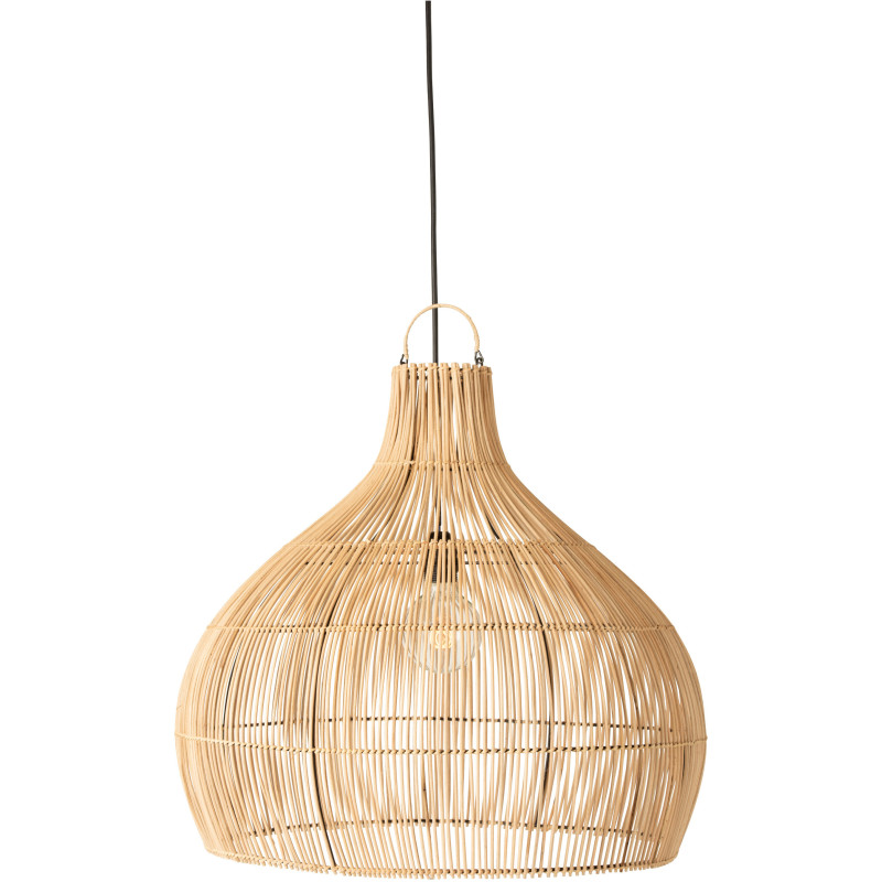 Abat-jour pour suspension Poire Uzoma 80 cm en Rotin Naturel Métal - 3