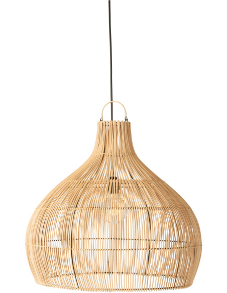 Abat-jour pour suspension Poire Uzoma 80 cm en Rotin Naturel Métal - 3