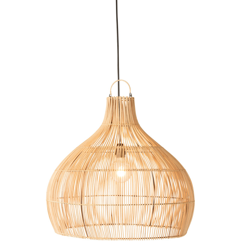 Abat-jour pour suspension Poire Uzoma 80 cm en Rotin Naturel Métal - 4