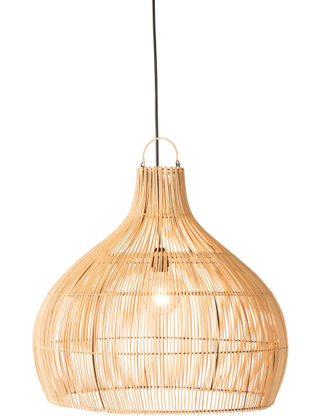 Abat-jour pour suspension Poire Uzoma 80 cm en Rotin Naturel Métal - 4
