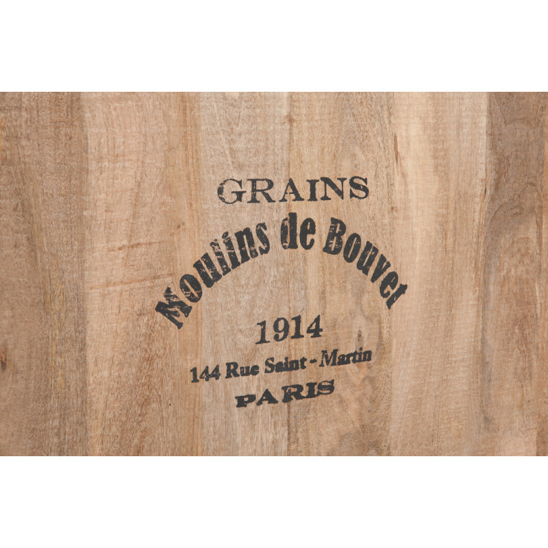 Meuble bar style vintage en bois naturel 120 cm - 5