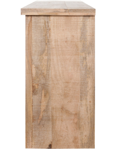 Comptoir de bar 3 tiroirs 3 étagères Emrys en Bois de manguier Naturel - 5