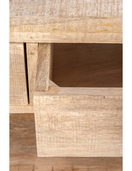 Comptoir de bar 3 tiroirs 3 étagères Emrys en Bois de manguier Naturel - 7