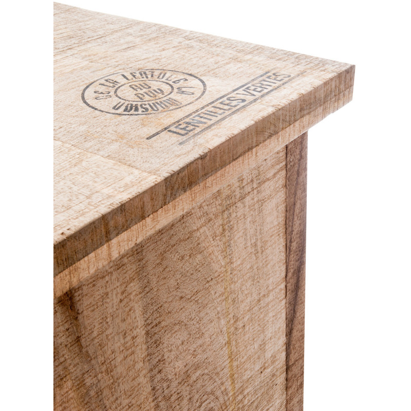 Comptoir de bar 3 tiroirs 3 étagères Emrys en Bois de manguier Naturel - 8