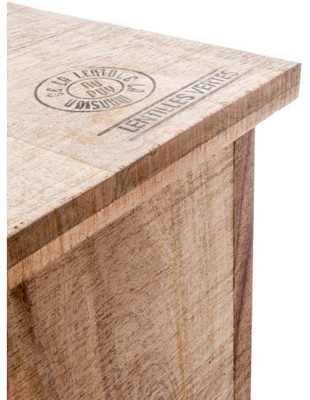 Comptoir de bar 3 tiroirs 3 étagères Emrys en Bois de manguier Naturel - 8