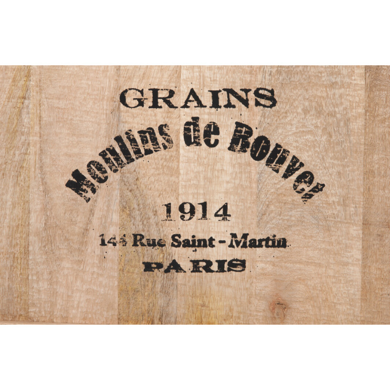Comptoir de bar 3 tiroirs 3 étagères Emrys en Bois de manguier Naturel - 10